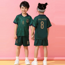 European Cup 21 Italys second away green football suit set for men and children uniforms for primary school students