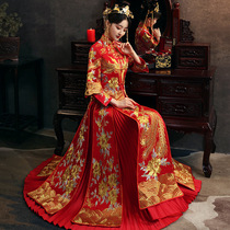 Xiuhe clothing 2021 new wedding female Chinese bridal dress summer dragon and phoenix coat pregnant woman large size thin show kimono