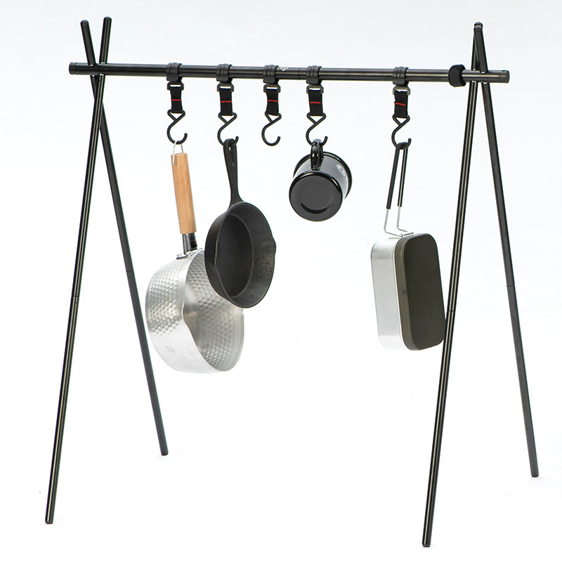 farmer camp outdoor rack hanging drying rack tripod folding aluminum alloy folding light rack