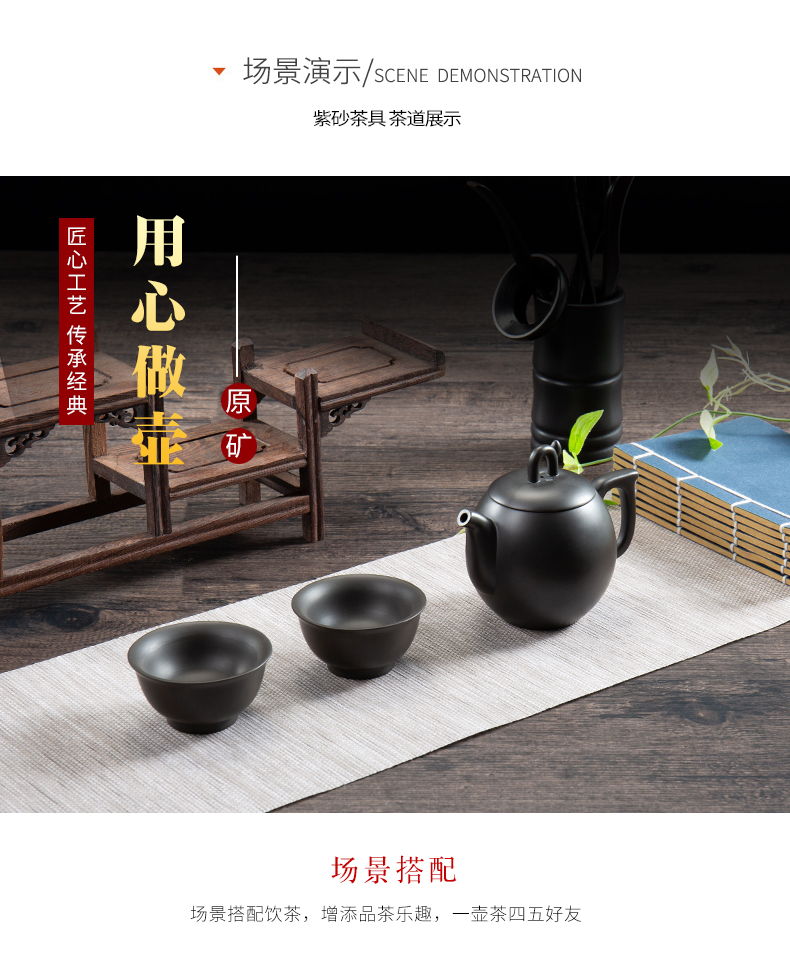 Ronkin ceramic tea pot - single pot of kung fu tea sets stone gourd ladle pot of household teapot manual xi shi purple clay pot