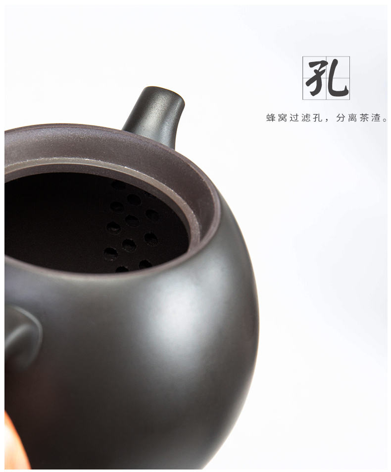 Ronkin ceramic tea pot - single pot of kung fu tea sets stone gourd ladle pot of household teapot manual xi shi purple clay pot