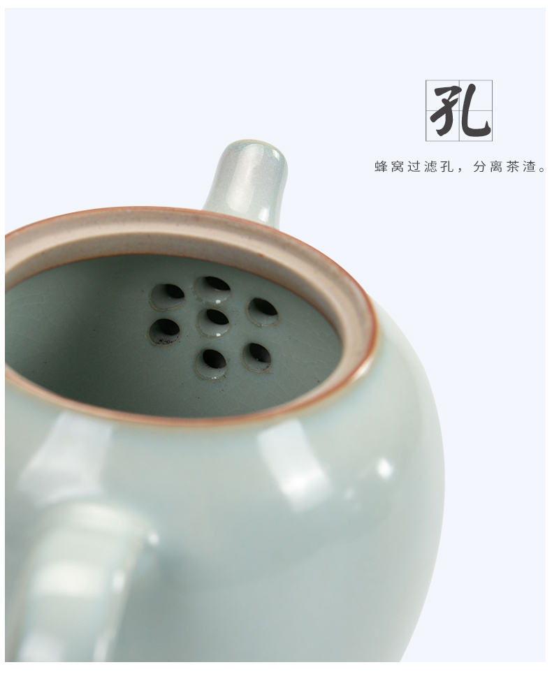 Ronkin vesicles ceramic teapot kung fu tea sets spare parts manual single pot home tea with tea