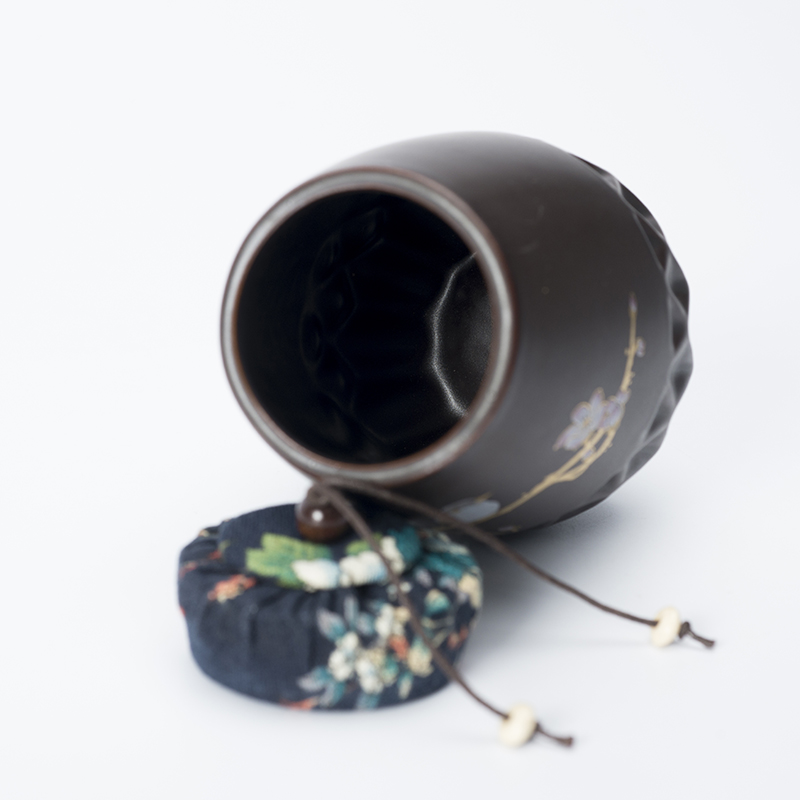 Ronkin small general seal pot kung fu tea caddy fixings ceramic household storage tanks tieguanyin packing box