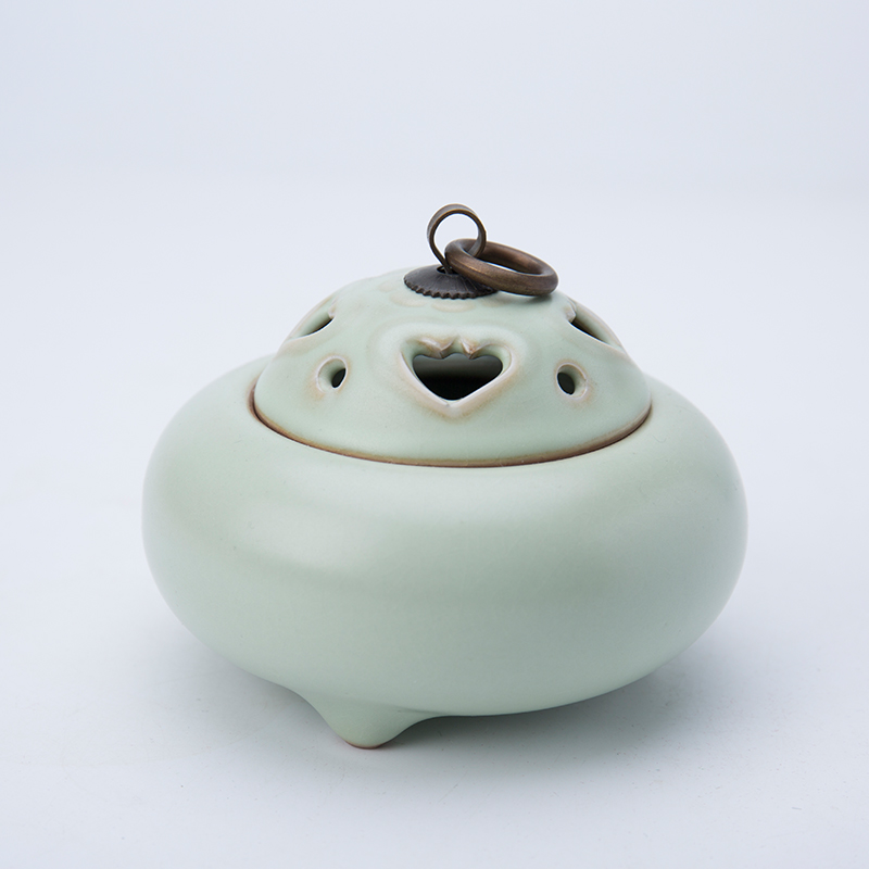 Ronkin kung fu tea tea accessories censer ceramic hollow out household indoor furnishing articles creative backflow smoked incense buner