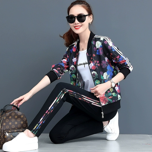 Спортивный костюм, модный комплект, лонгслив, толстовка, 2018, 3 предмета, в корейском стиле, осенний