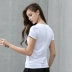 Mùa hè mới tay ngắn thể thao Áo thun nữ thời trang thư nóng dập quần áo thoáng khí và nhanh khô