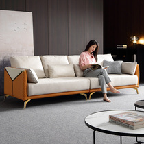 Nordic Light Lavish Tech Cloth Sofa Hair Small Family Type Minimalist Modern Design Cloth Art Trio Pib Sofa Straight Discharge Latex