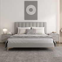  Nordic light luxury fabric bed Double bed Leave-in technology cloth bed Simple modern net celebrity bed ins Master bedroom 1 8 meters