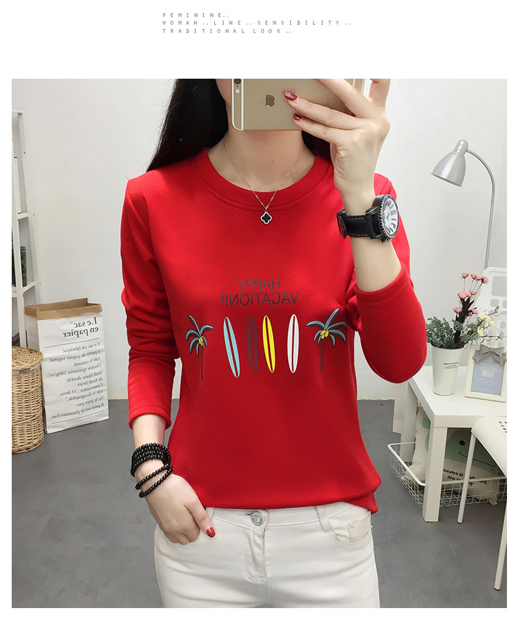 Có thể mặc bên ngoài cộng với phân bón XL phụ nữ đồ lót nhiệt cộng với áo nhung dày, rộng, béo mm200 kg mùa đông áo giữ nhiệt nữ
