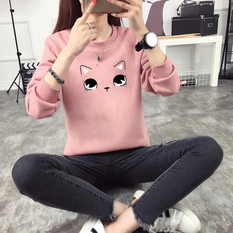 Mùa thu và mùa đông đồ lót nữ đáy quần mặc dày hơn cộng với áo len nhung Phiên bản Hàn Quốc của sinh viên thủy triều áo đơn mảnh ấm áp áo giữ nhiệt chính hãng