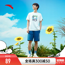 Anta Snoopy joint model 2021 summer new round neck casual short sleeve sports top breathable T-shirt