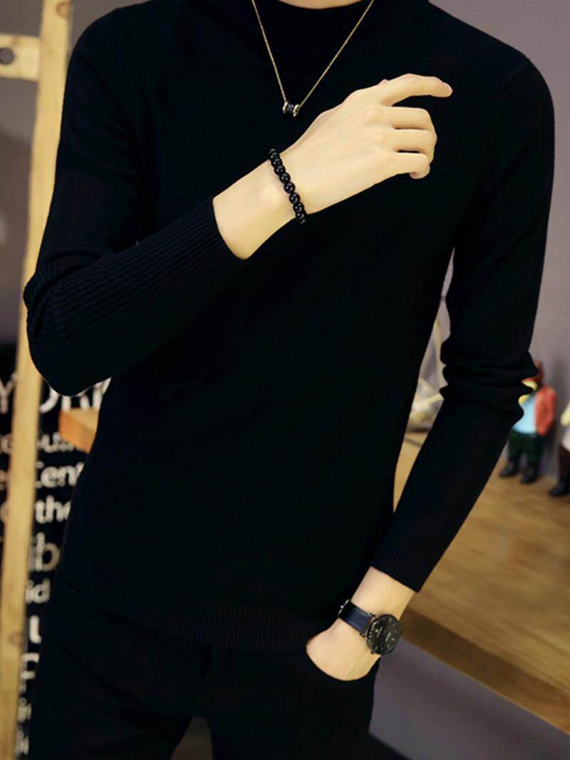 SWEATER MENS KOREAN VERSION OF THE TREND LINE BOTTOMING SHIRT MENS AUTUMN AND WINTER NEW HALF TURTLENECK SWEATER SLIM FIT CLOTHES