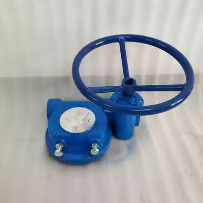 Production and sales of worm gear head turbine box butterfly valve worm gear manual device QDX3-2 belt