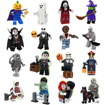 Compatible with LEGO Halloween zombie Zombie Siege Witch Vampire Ghost Resident Evil boy building block toy