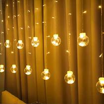 Curtain lights led lights flashing lights string lights starry lights New year decoration remote control wishing ball lights Christmas room layout