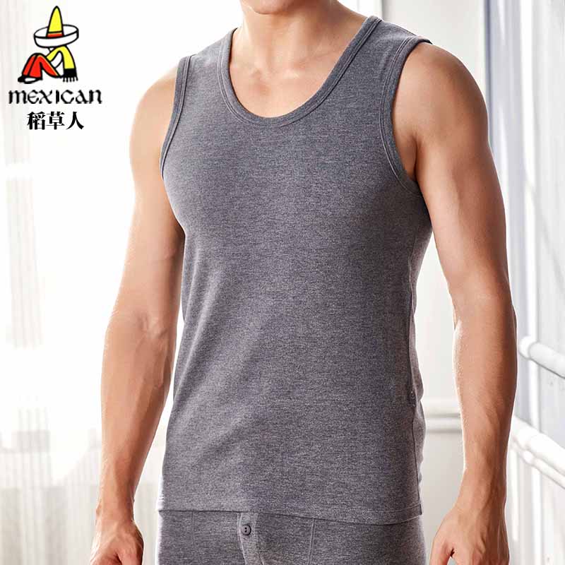 đồ lót Bù nhìn cộng với nhung cộng ấm cơ thể rực rỡ lụa nam vest dày dưới đáy bông áo giáp mùa đông DC209208.