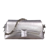 Серебряная небольшая сумка, элитная сумка через плечо, изысканный стиль