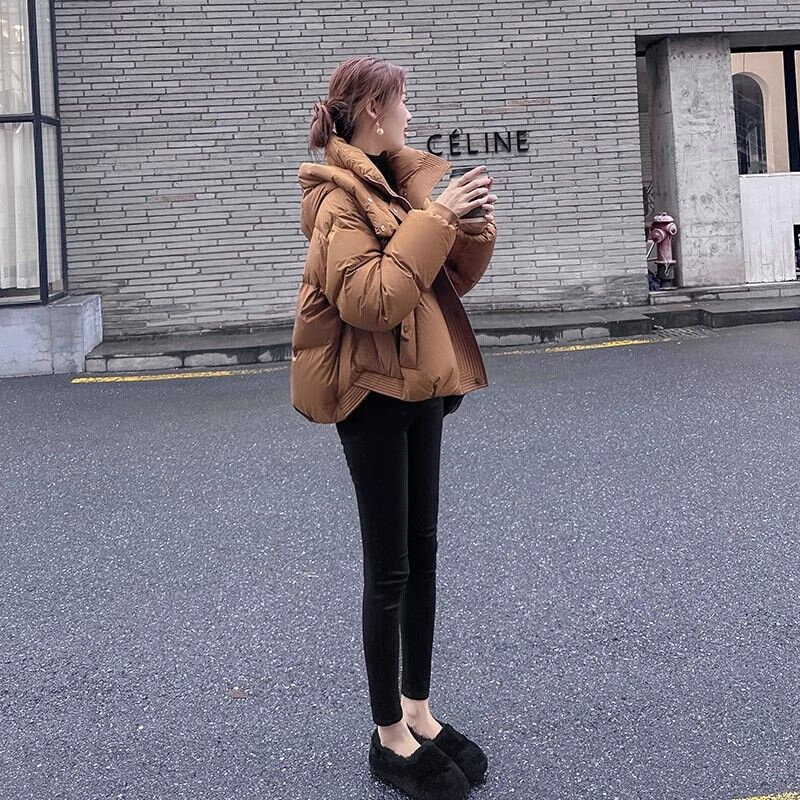 Short down Down Clothes Woman 2023 New Winter Fashion Ocean Gas Relaxed Little Sub White Duck Suede Coat-Taobao