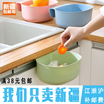 Xinjiang Ge Department store kitchen cabinet door hanging large trash can European style lidless plastic storage box