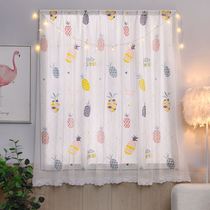 Pink Princess Girl Room Curtain Magic Sticker Stick Double Layer Yarn Rental Room Yarn Curtain Little Fresher Economy Type