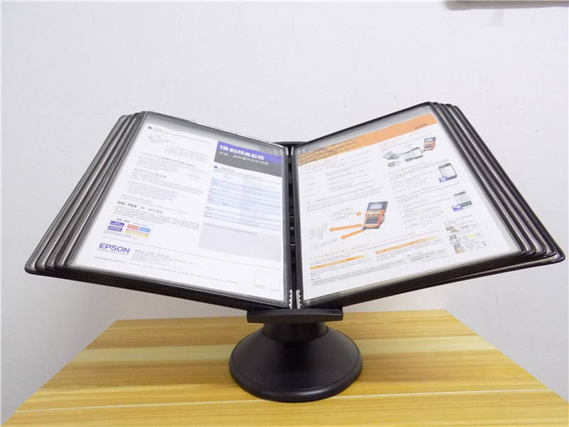 The page file exhibit 6801 - A4 wall mounted desktop rotability display frame turns the page file frame 10 pages