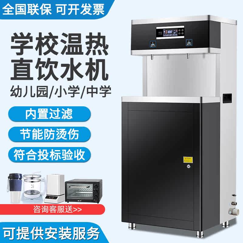Straight Drinking Machine Twin Warm Campus With Large Capacity Warm Water Purifier Stainless Steel Cabinet Kindergarten Thermostatic Boiled Water Machine