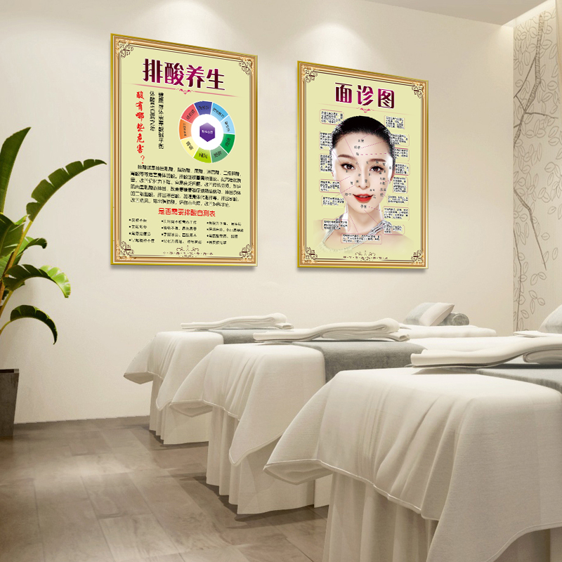 Beauty salon decoration painting picture health care facility wall hanging painting beauty shop poster decoration painting gastroenteric conditioning moxibustion hanging painting