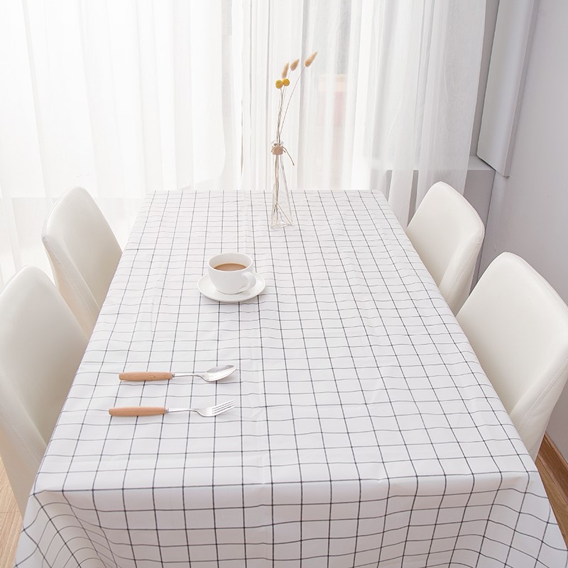 Table cloth waterproof anti-oil and anti-washing plastic tablecloth tablecloth Tea cloth PVC cover table mat Nordic