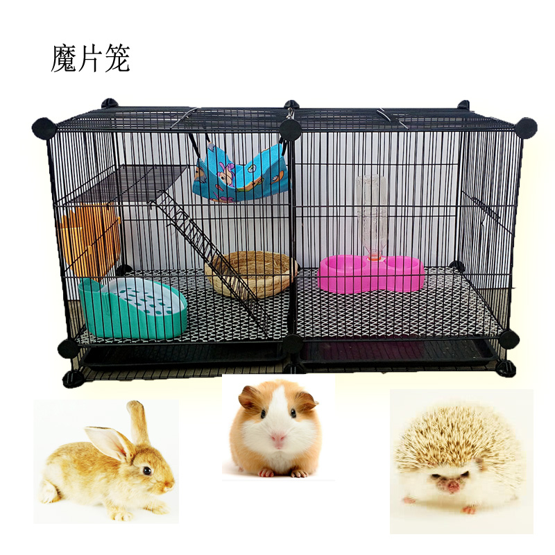 Luxury pet rabbit cage small, medium and extra large rabbit guinea pig chinchilla mink drawer villa cage multi-province