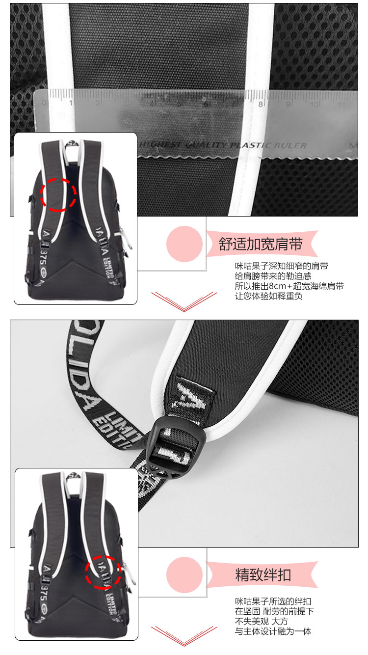 SCP Foundation Học sinh trung học Túi học sinh trung học Yuan Surround Anime Ba lô Máy tính Nam và nữ Phim hoạt hình đa chức năng hình dán công chúa elsa