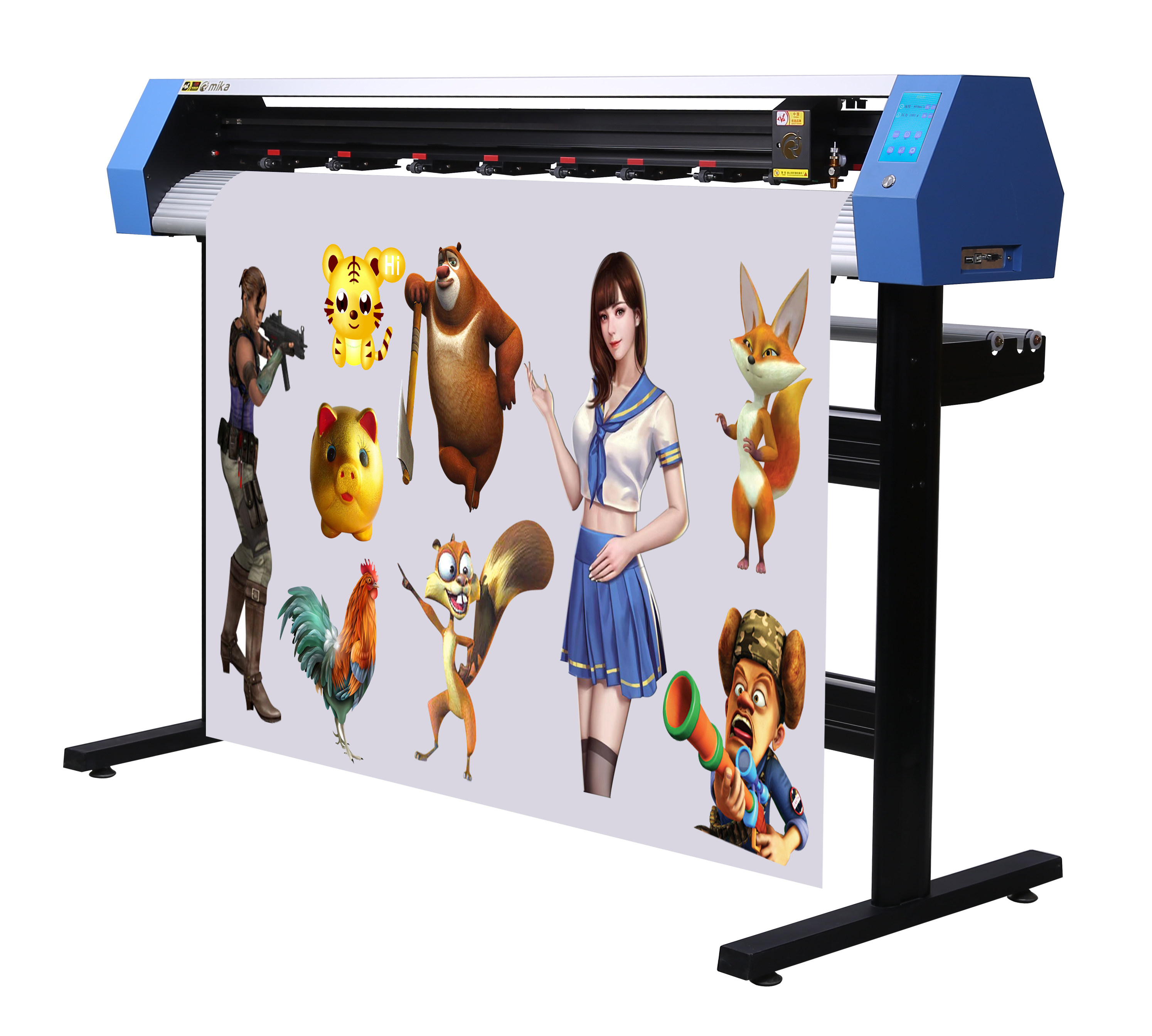 Micka MK1400 fully automatic training edge engraving machine photo automatic positioning adhesive car sticker cutting machine reflective film 