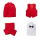 2 Tide Boy sọc ca rô Suit Set 3 Little Boy 4 trẻ em mùa thu / mùa đông Gentlemans Suit 5-Year-Old Flower Kids ăn mặc Ba mảnh.