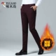 Woodpecker Business Casual Quần nam Mùa thu dày Quần nam Đàn hồi Slim Straight Quần nam Quần dài màu xanh Quần dài