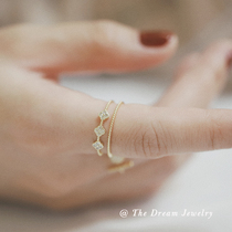 Inron Rose rings lukewarm small crowdsourced vintage rings full of star openings Ins retro high level