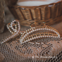 Moon And Sixpence Rear Brain Spoon Shark Clip Pearl Method Retro Grip Clip Midsummer Nights Dream Hair Arrest