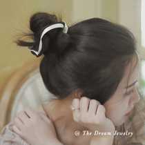  satin pig large intestine hair ring retro style minimalist lukewarm wind ins sweet girl superfairy