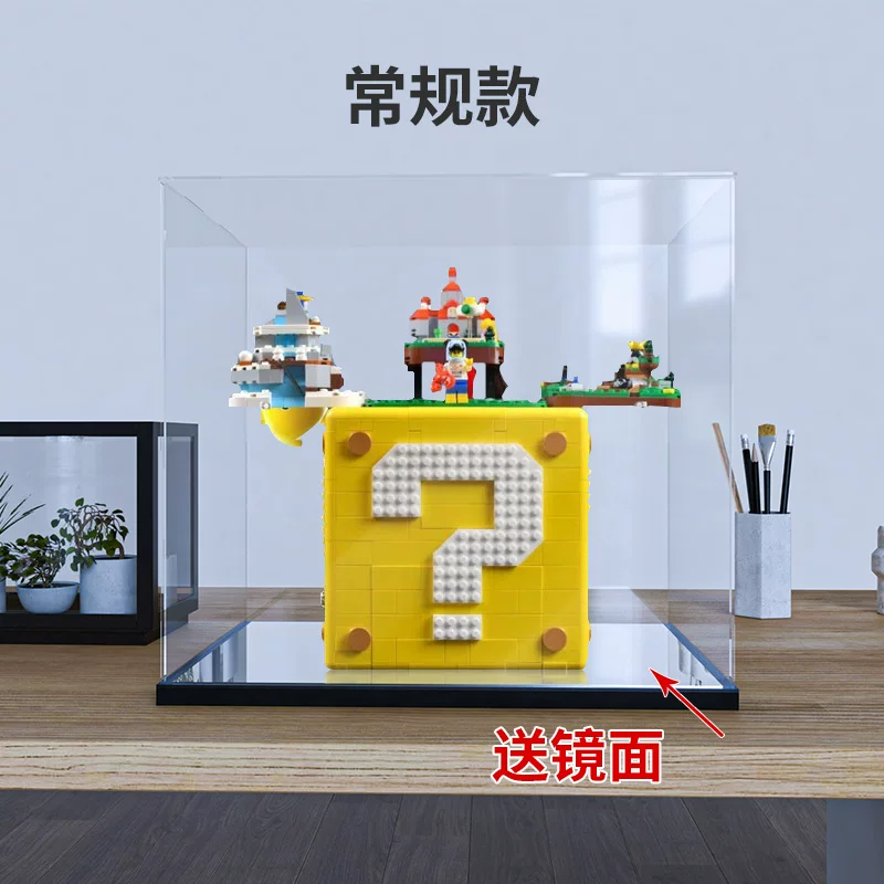 Lego, Mario, acrylic stand, constructor, minifigure, dust cover