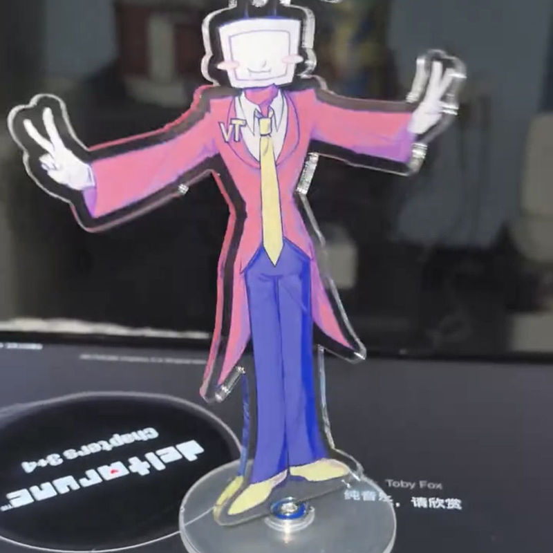 Triangular Rune Rotating Stand LAOSHU Game Merchandise Tenna Tv Dark Race Deltarune Figurine Triangular Rune Rotating Stand LAOSHU Game Merchandise Tenna Tv Dark Race Deltarune Figurine