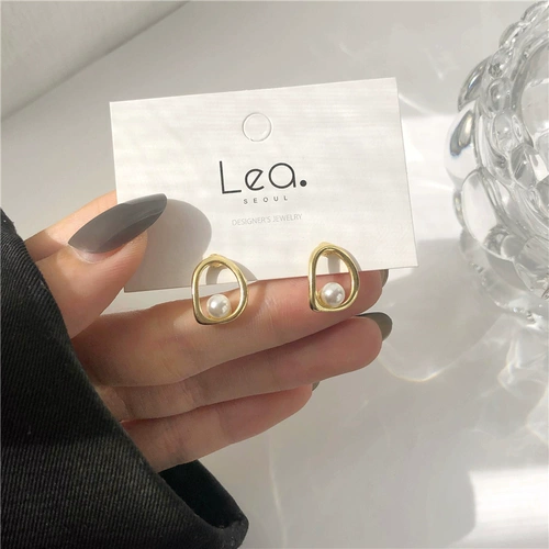 Серебряная игла из жемчуга, маленькие серьги, серебро 925 пробы, популярно в интернете, коллекция 2023, простой и элегантный дизайн