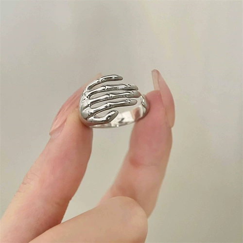 Демисезонное регулируемое кольцо в стиле хип-хоп, популярно в интернете, на указательный палец