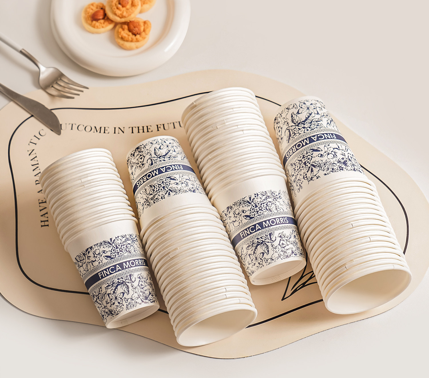  Одноразовые Бумажный стакан цветы чашка домой сгущаться Жесткий ошпаривают большой размер высокой сорт кофе пищевого чашки 