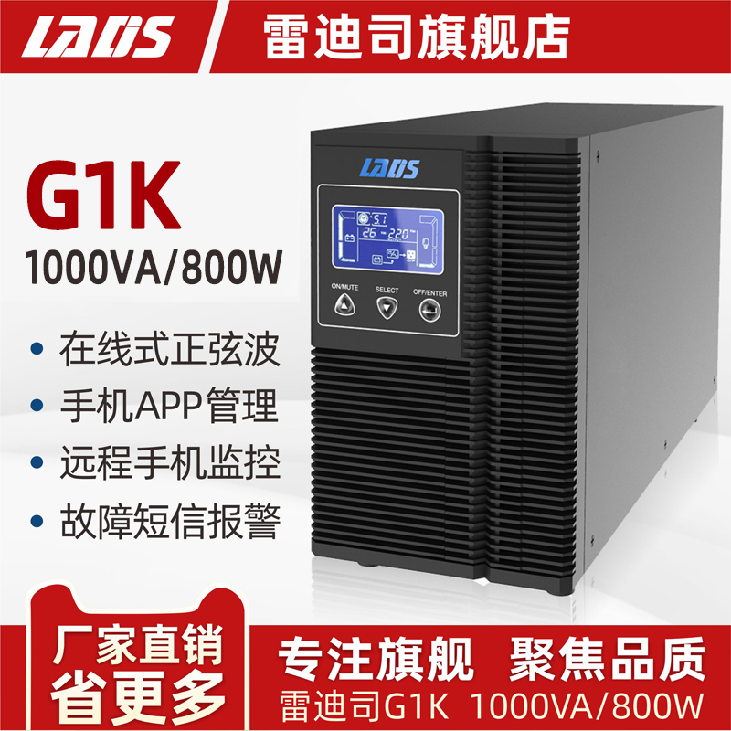 Redis G1K Online Ups Uninterruptible Power Supply 800W for Server Room, Anti-Power Outage Backup, Voltage Stabilization 220V