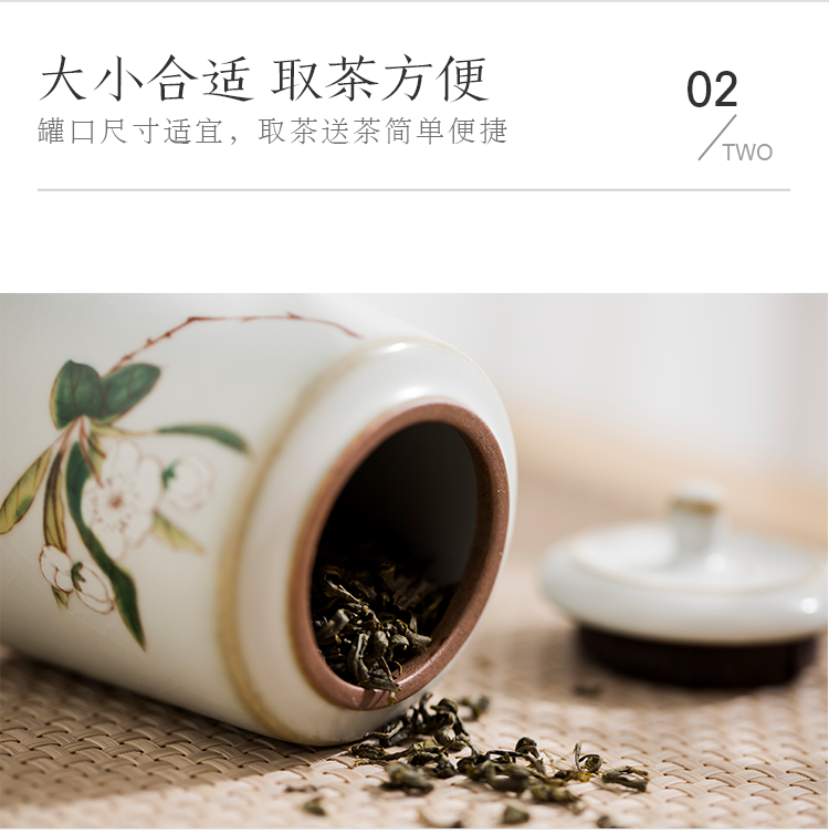 Your up household ceramic POTS trumpet large pu 'er tea caddy fixings box of creative move fashion packing seal pot