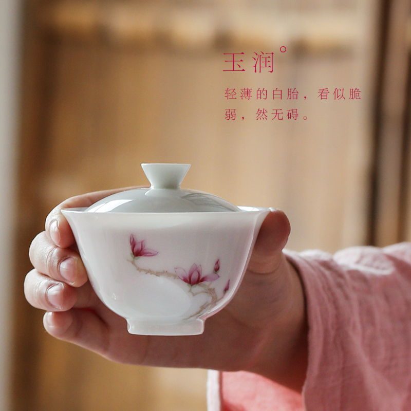 Good thing, jingdezhen demand flower tea set household kung fu tea tea tureen liuhe a gift boxes