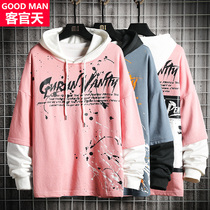  Sweater Men and women couples fashion ins jacket hooded T-shirt spring neutral Korean student handsome jacket hip-hop loose