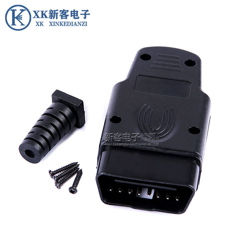 OBD2 16Pin Connector fingerprint connector plug J1962 DIY fabricated male head connection head