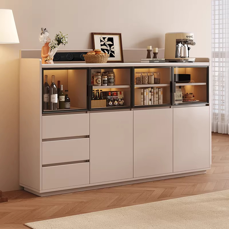 Rock Slab Sideboard Against the Wall, Integrated Storage Cabinet, Small Kitchen Storage Cabinet, Household Living Room Tea Cabinet, Storage Cabinet