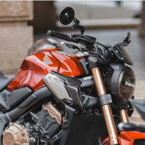 Suitable for Honda CB650R CB400F modified retro rearview mirror Zhidao CB190SS aluminum alloy reflector