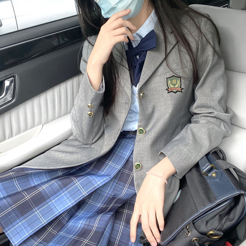 Benzo Jk Dk Suit Grey Original Day Ensemble Student Uniform West Suit Suit Casual Jacket Class Dress