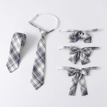 JK bow tie big collection gentle one knife pleated skirt same bow tie tie tie female summer small fresh student short handle collar flower
